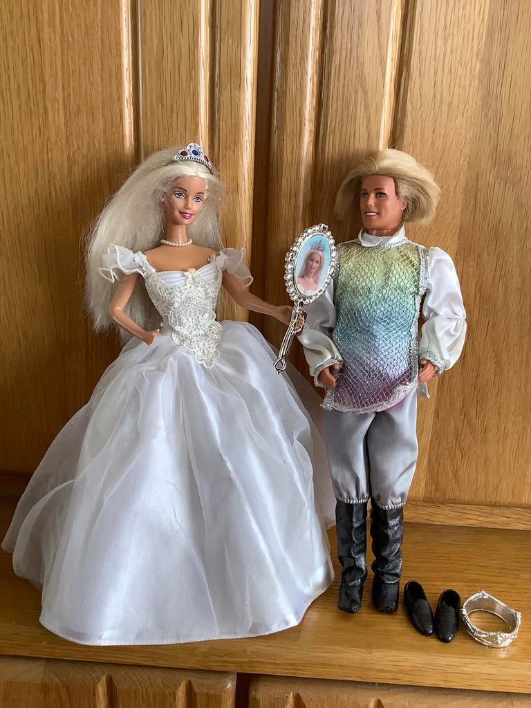 Barbie en Ken kononingspaar uit Indonsia 1966 van Mattel, Ophalen of Verzenden, Gebruikt, Fashion Doll