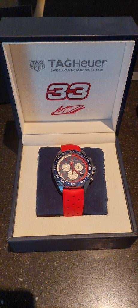 TAG Heuer Formule 1 Max Verstappen Special Edition nr298/533, Ophalen, Zo goed als nieuw, Staal, TAG Heuer