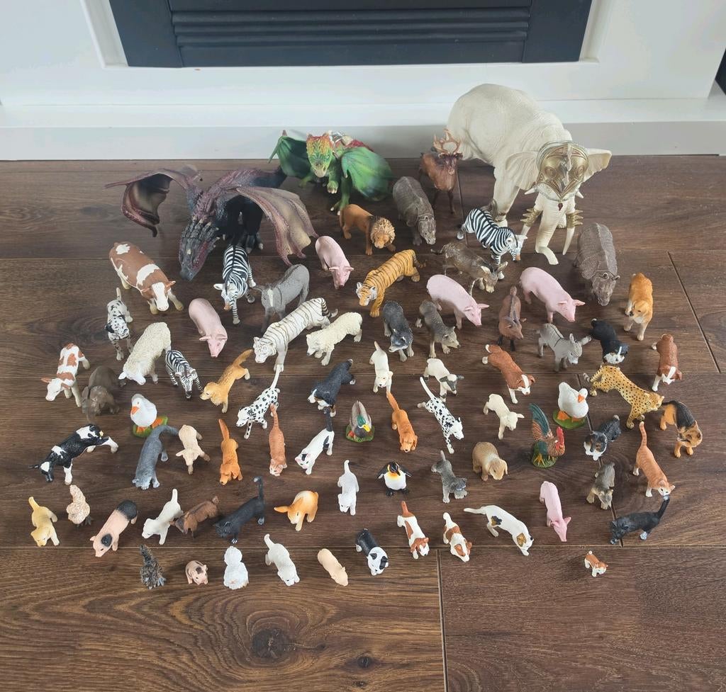 Grote verzameling Schleich dieren, Verzamelen, Dierenverzamelingen, Ophalen of Verzenden, Zo goed als nieuw, Boerderijdier, Beeldje of Figuurtje