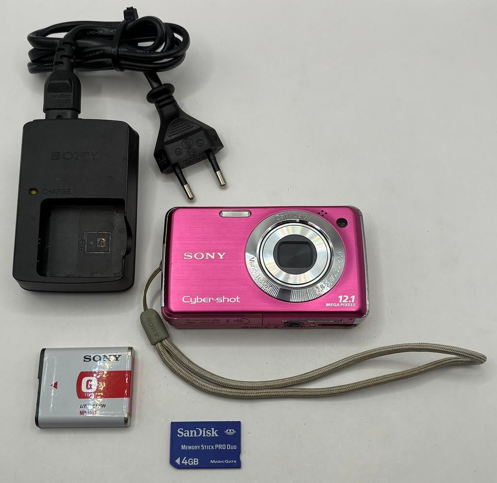 Sony Cyber-Shot DSC-W220 - compact camera - roze, Ophalen of Verzenden, Zo goed als nieuw, Sony, 8 keer of meer