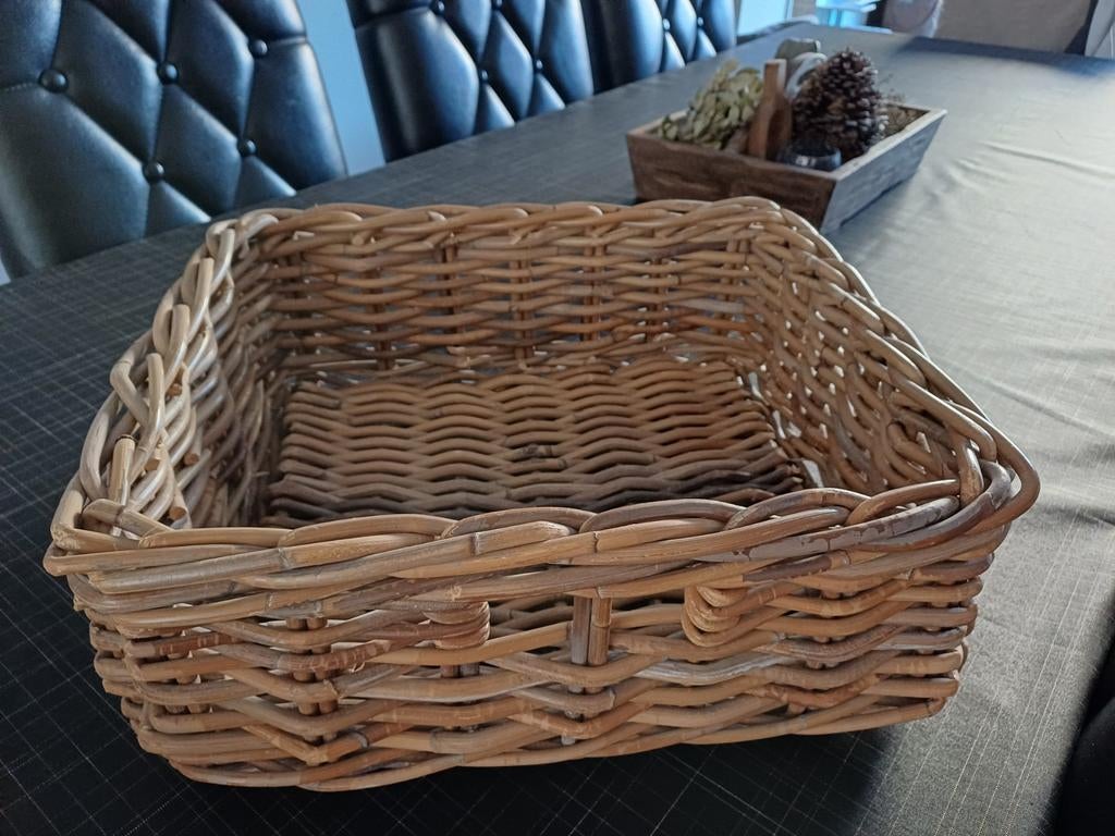 Rieten mand, Ophalen of Verzenden, Zo goed als nieuw, Rechthoekig, Riet