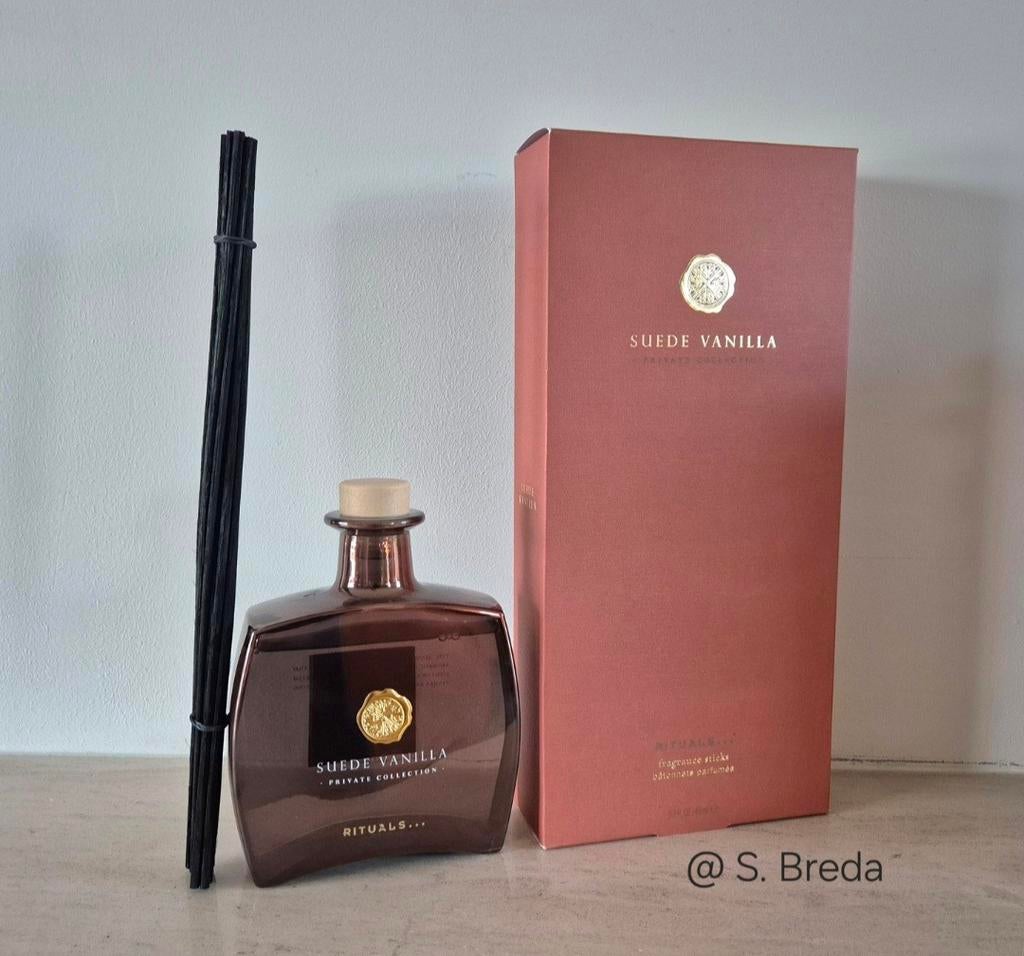 Rituals 450 ml Geurstokjes | Suède Vanilla | Geurstokken, Ophalen of Verzenden, Nieuw, Bruin, Glas