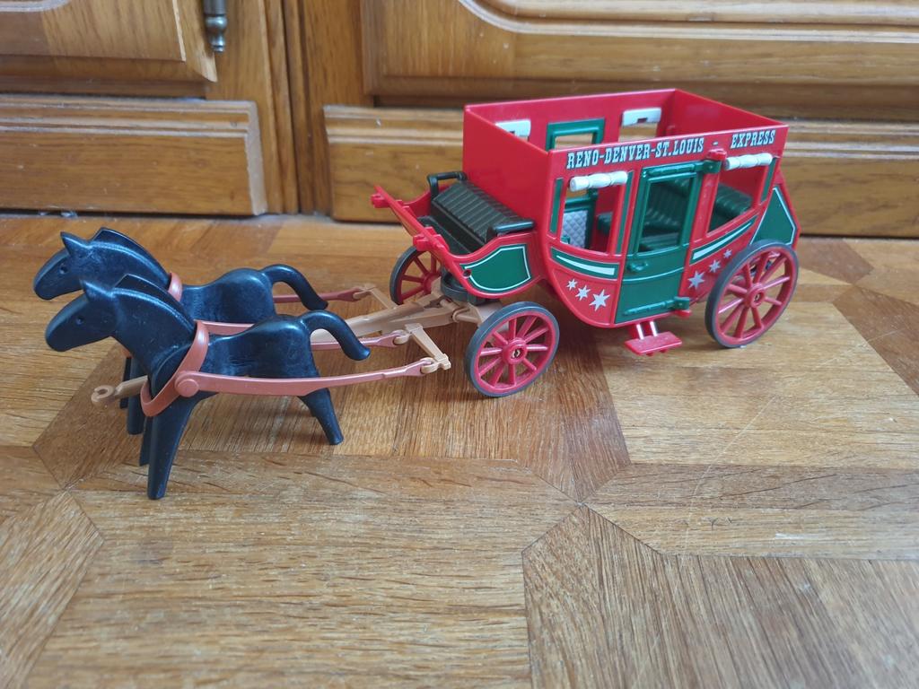 Playmobil postkoets met twee paarden, Verzamelen, Ophalen of Verzenden, Zo goed als nieuw