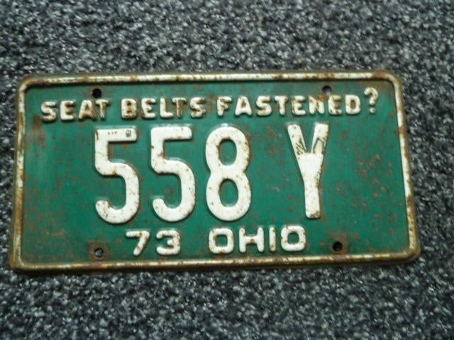 Kentekenplaat licenseplate Ohio 1973 1 USA, Verzenden, Gebruikt, Auto's