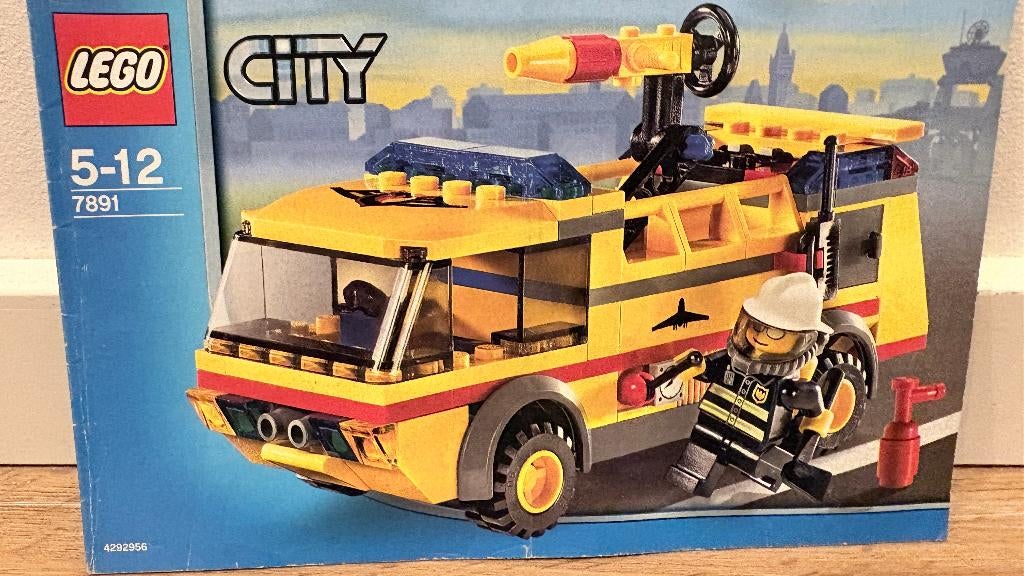 Lego City 7891 Airport Fire Truck vliegveld  brandweer auto, Ophalen of Verzenden, Gebruikt, Complete set, Lego