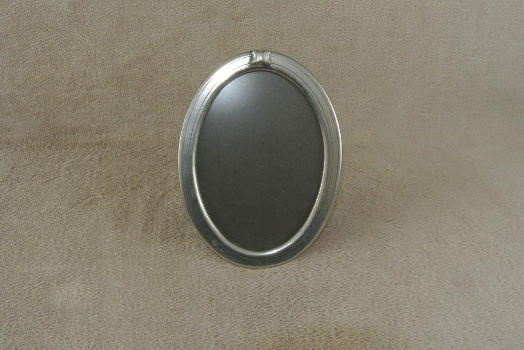 Vintage ovale fotolijst zilvertin 95% Gelria, Ophalen of Verzenden