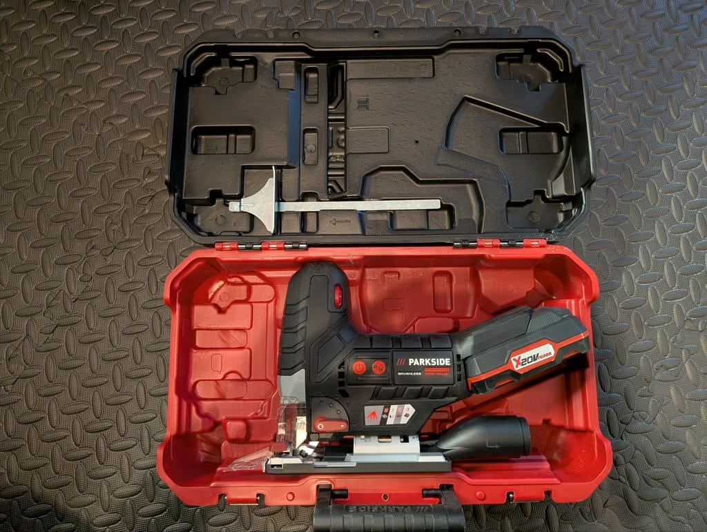 Parkside Performance Decoupeerzaag 20v met accu - zgan, Decoupeerzaag, Ophalen of Verzenden, Zo goed als nieuw, 30 tot 70 mm