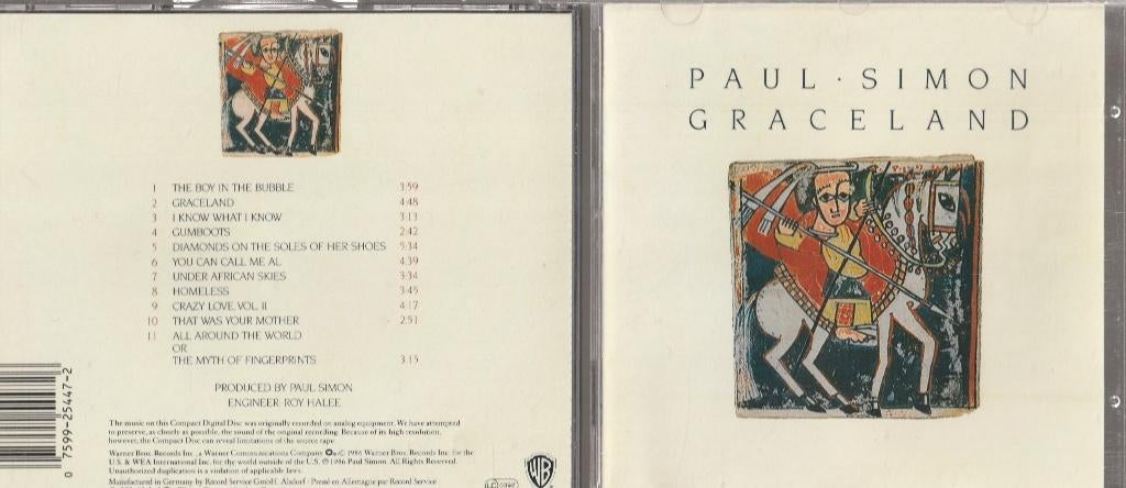 Paul Simon - Graceland "", Ophalen of Verzenden, 1980 tot 2000, Zo goed als nieuw