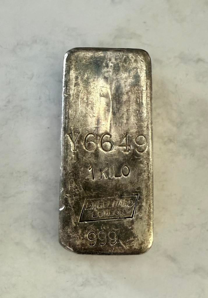 1 kilo zilver Engelhard London Y-Serie 999, Postzegels en Munten, Edelmetalen en Baren, Ophalen of Verzenden, Zilver