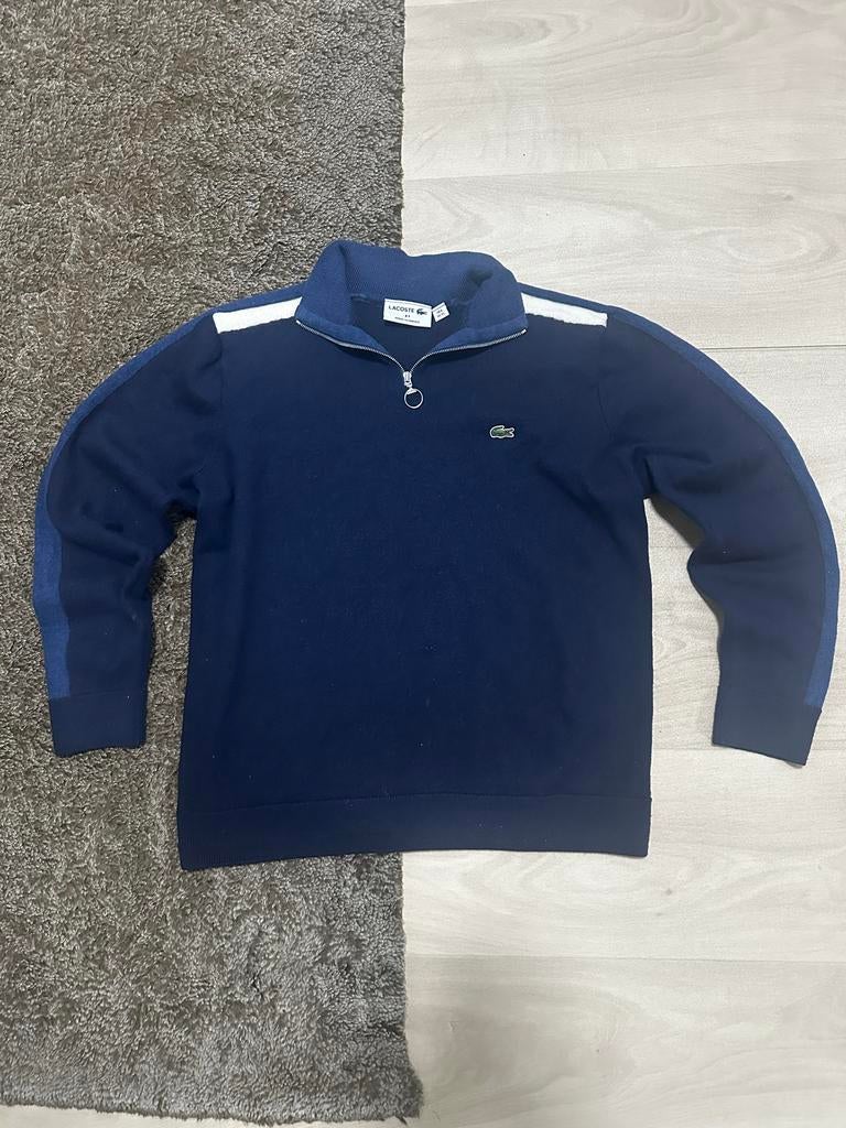 Lacoste heren trui met rits - Maat XL, Ophalen, Zo goed als nieuw, Maat 56/58 (XL), Blauw