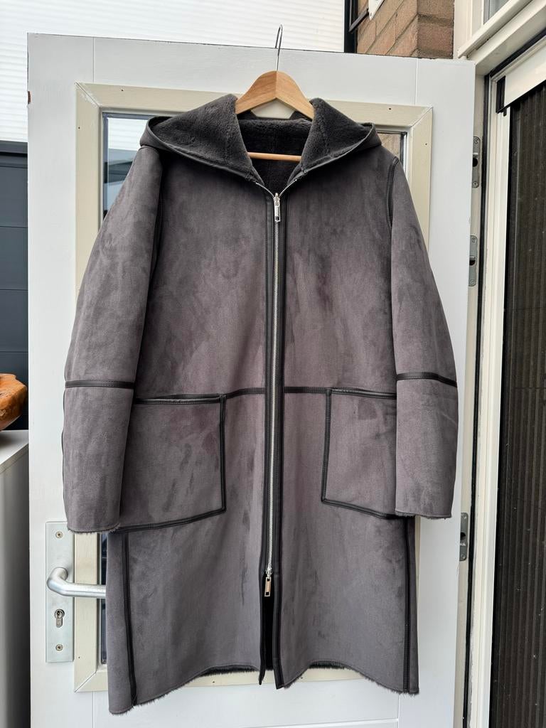 Rino en Pelle jas, suède en imitatie bont, omkeerbaar, Kleding | Dames, Jassen | Winter, Ophalen of Verzenden, Zo goed als nieuw