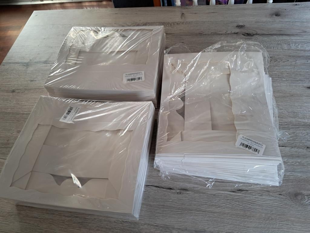 Sweetsboxen wit met venster - circa 70 stuks, Ophalen, Nieuw, Taarten of Cupcakes, Overige typen