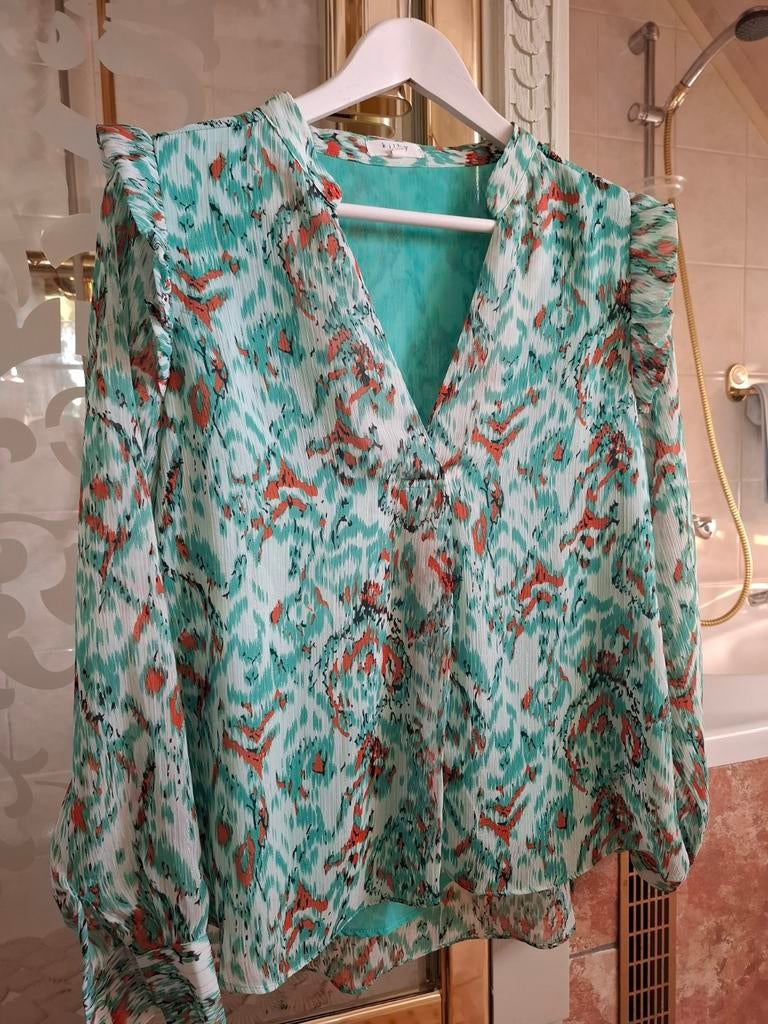 Kilky blouse in goede staat, maat M, Maat 38/40 (M), Ophalen of Verzenden, Groen, Kilky