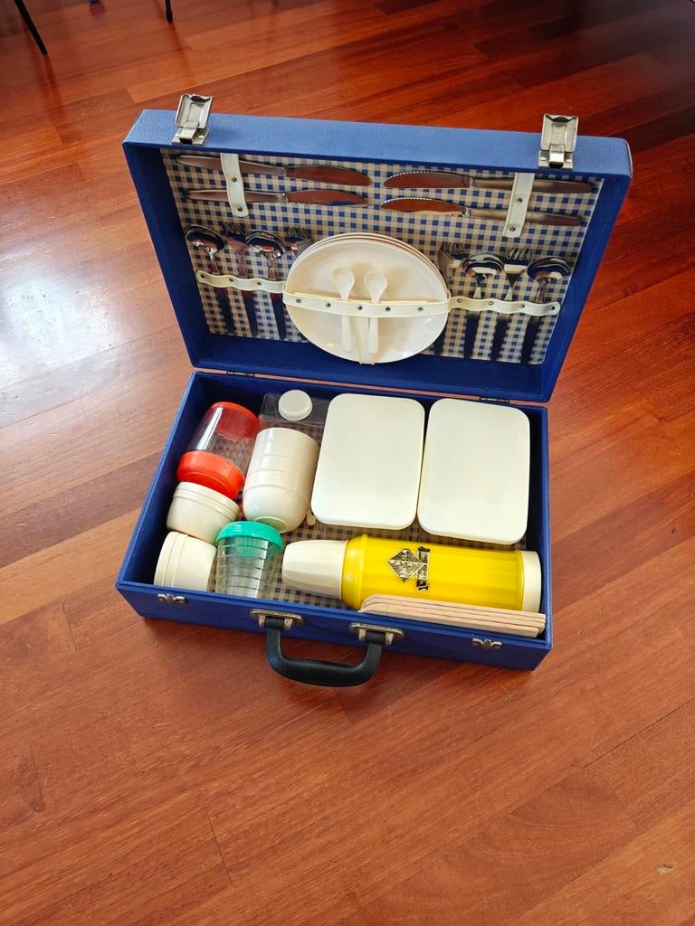 Picknick-koffer jaren 60., Ophalen of Verzenden, Gebruikt