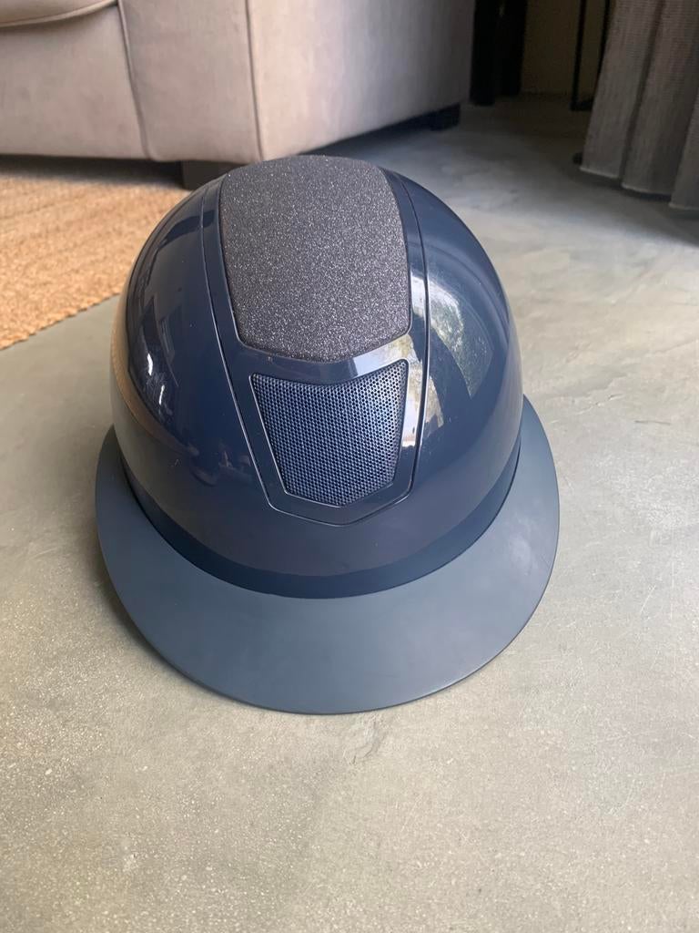 HKM cap Shiny Diamond blauw mt 56/58, Dieren en Toebehoren, Paardrijkleding, Gebruikt, Cap, Dressuur, Ophalen of Verzenden