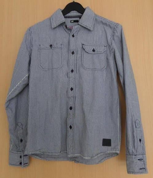 Zwart/ wit geruite katoenen blouse van WE maat 158/164, Kinderen en Baby's, Kinderkleding | Maat 158, Ophalen of Verzenden, Zo goed als nieuw