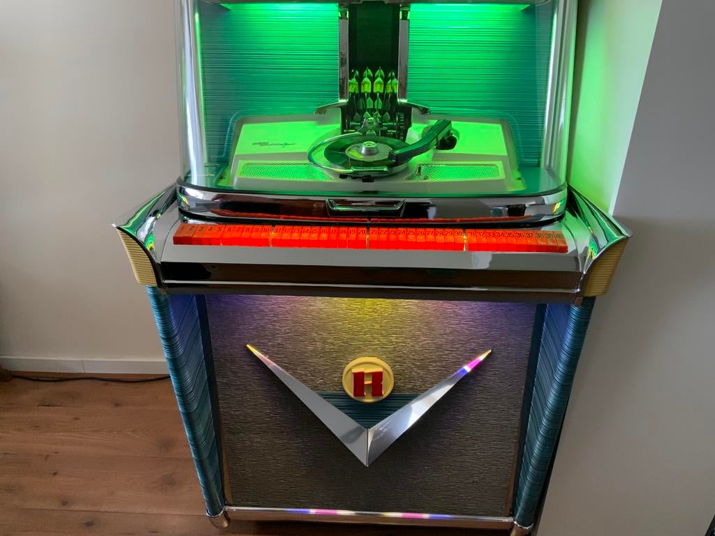 Te koop Rock ola Tempo 1, model 1468, Verzamelen, Automaten | Jukeboxen, Ophalen, Zo goed als nieuw, 1950 tot 1960, Rock Ola