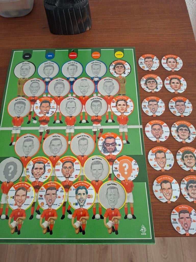 Nederlands Elftal Flippo's - Compleet met speelbord, Verzamelen, Ophalen of Verzenden, Verzameling