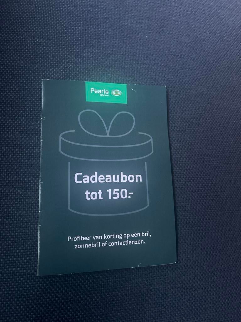 Cadeaubon Pearle, tot 150,- korting., Eén persoon, Cadeaubon