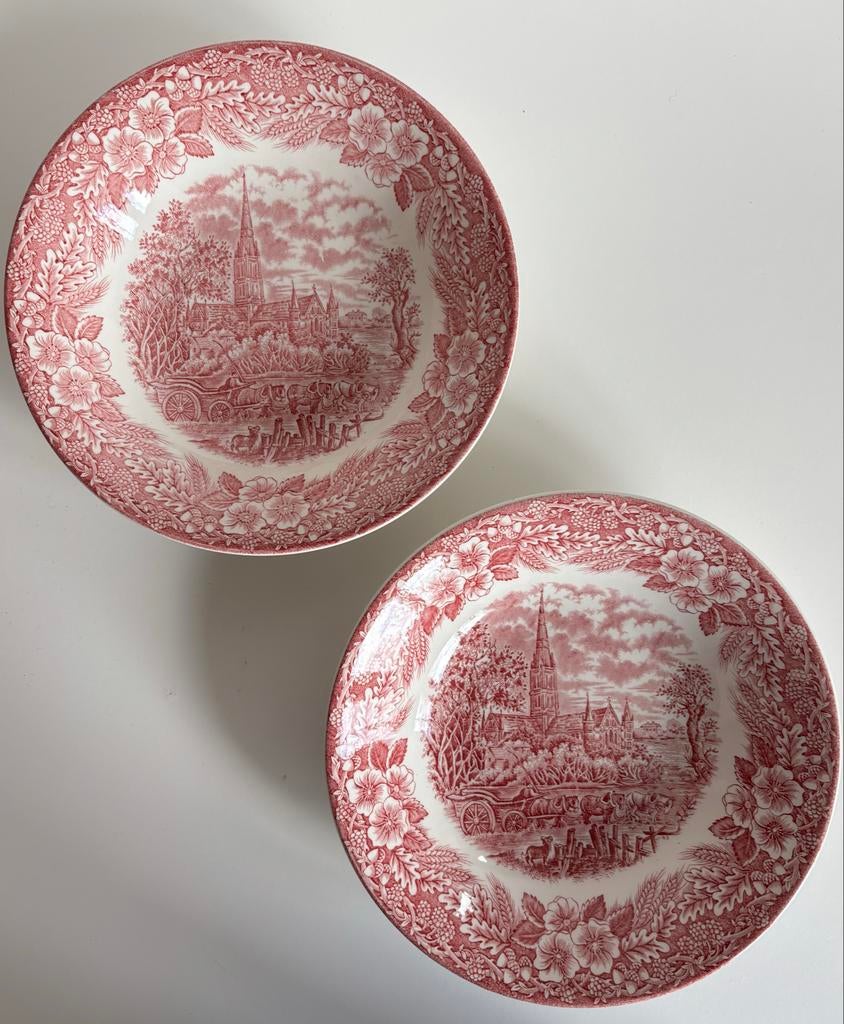 Staffordshire diepe borden - zeer nette staat, Antiek en Kunst, Ophalen of Verzenden