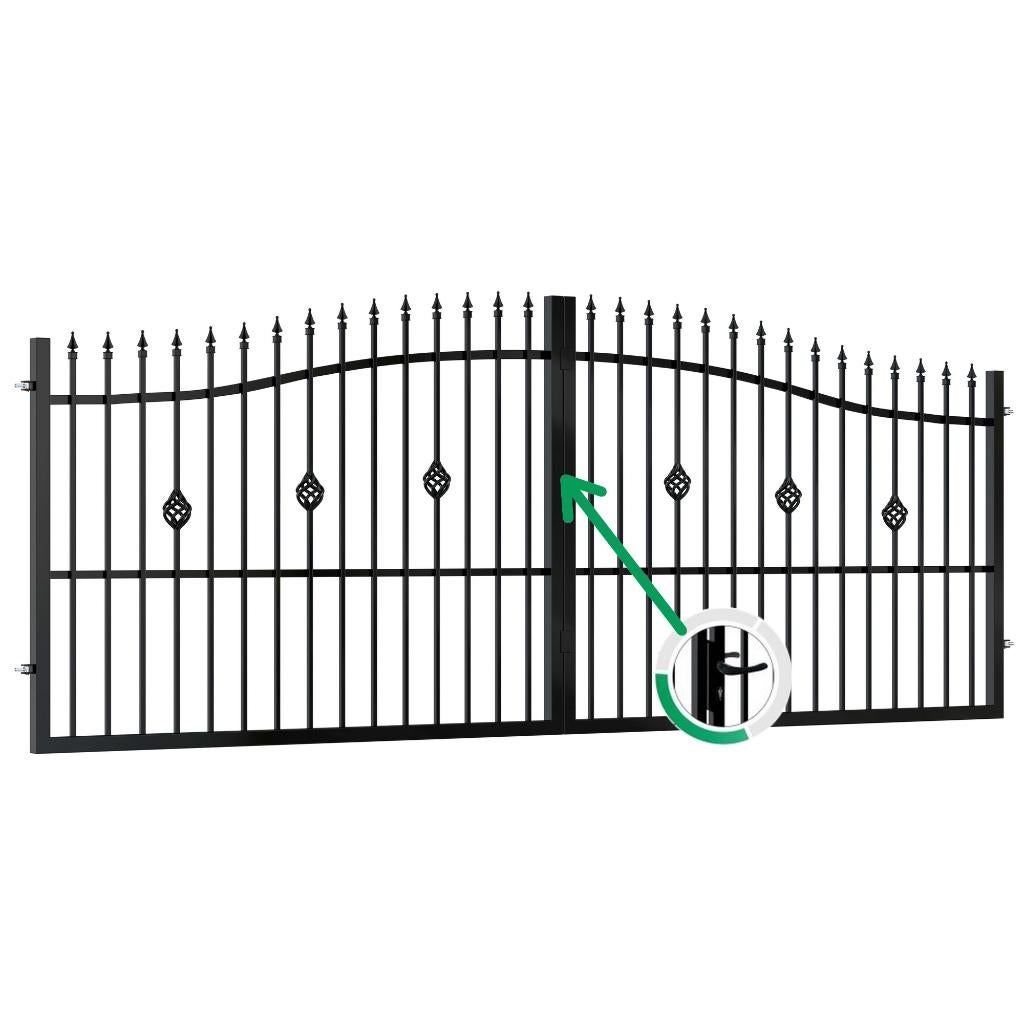 Sierpoort 'Bolton' in 4m en 5m compleet met palen etc., Met poort, Nieuw, Ophalen of Verzenden, Sierhekwerk