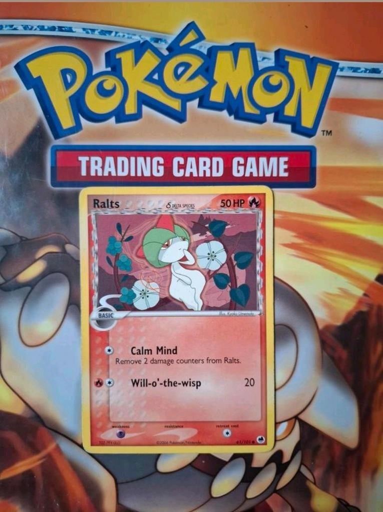 Ralts 61/101 Ex Dragon Frontiers pokemon kaart, Ophalen of Verzenden, Gebruikt, Losse kaart