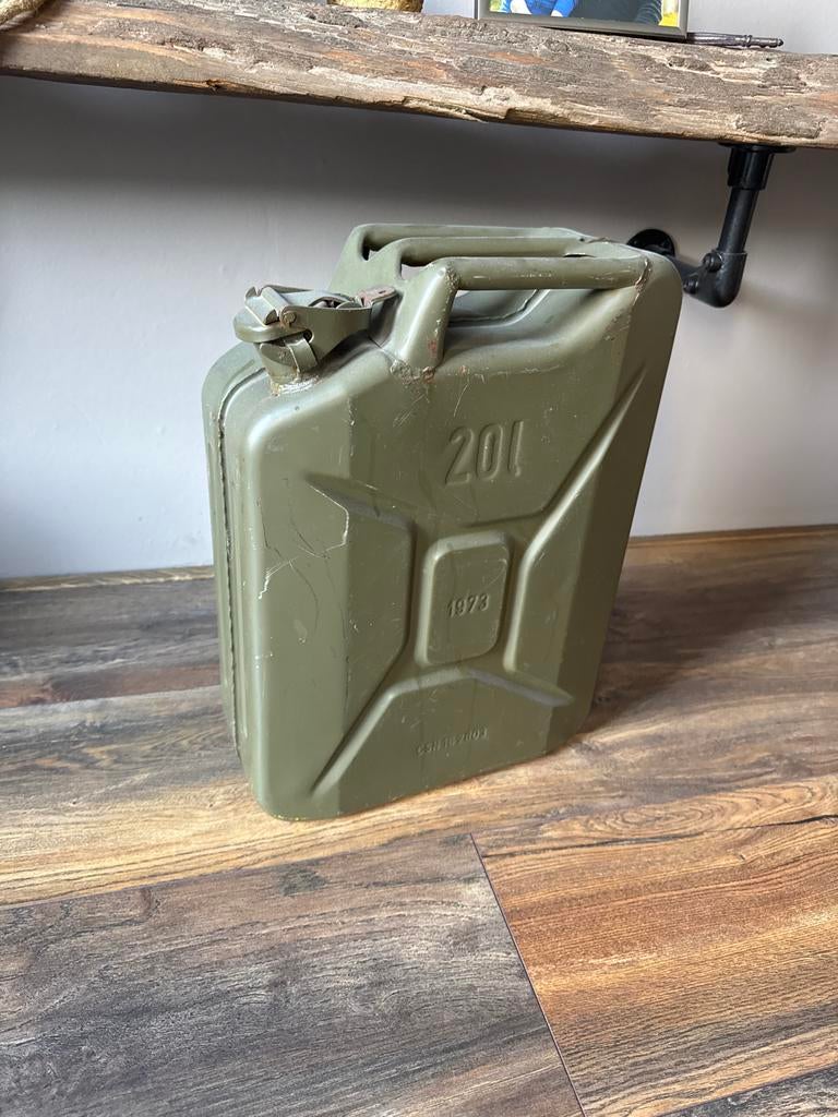 Vintage Leger Jerrycan - 20L - Decoratief Brocante, Ophalen of Verzenden