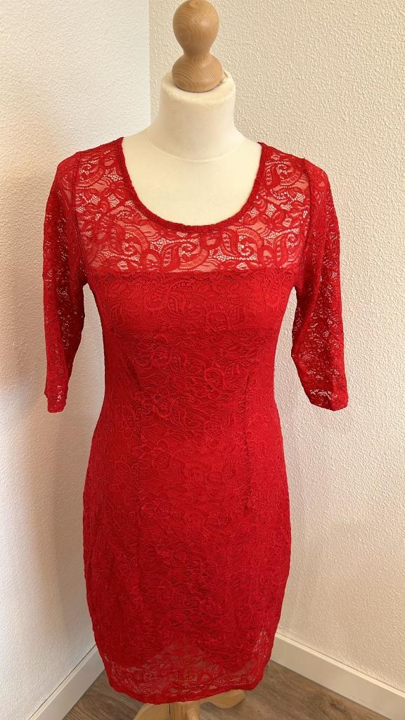 King Louie maat M feest kanten jurk 760, Maat 38/40 (M), Ophalen of Verzenden, Zo goed als nieuw, Knielengte