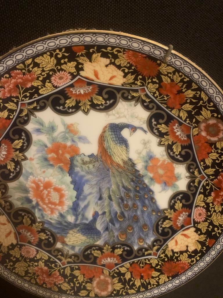 5 antieke satsuma ROYAL PEACOCK wandborden, Ophalen of Verzenden