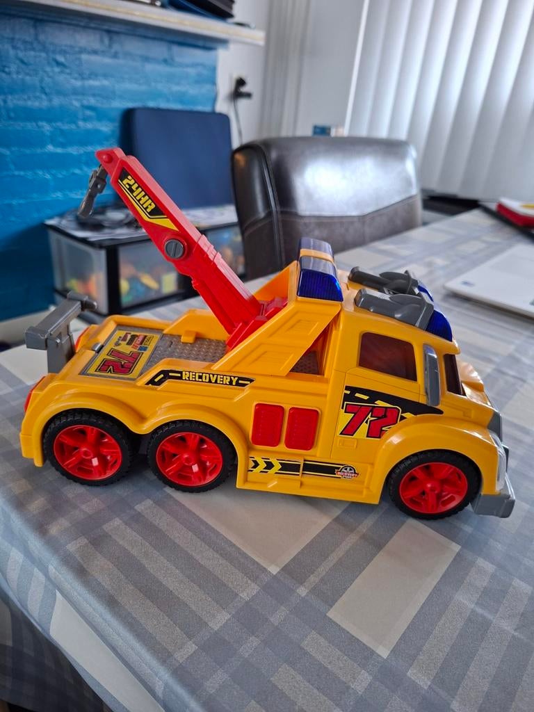 Gele Takelwagen Speelgoed met Geluid en Licht, Ophalen of Verzenden, Gebruikt