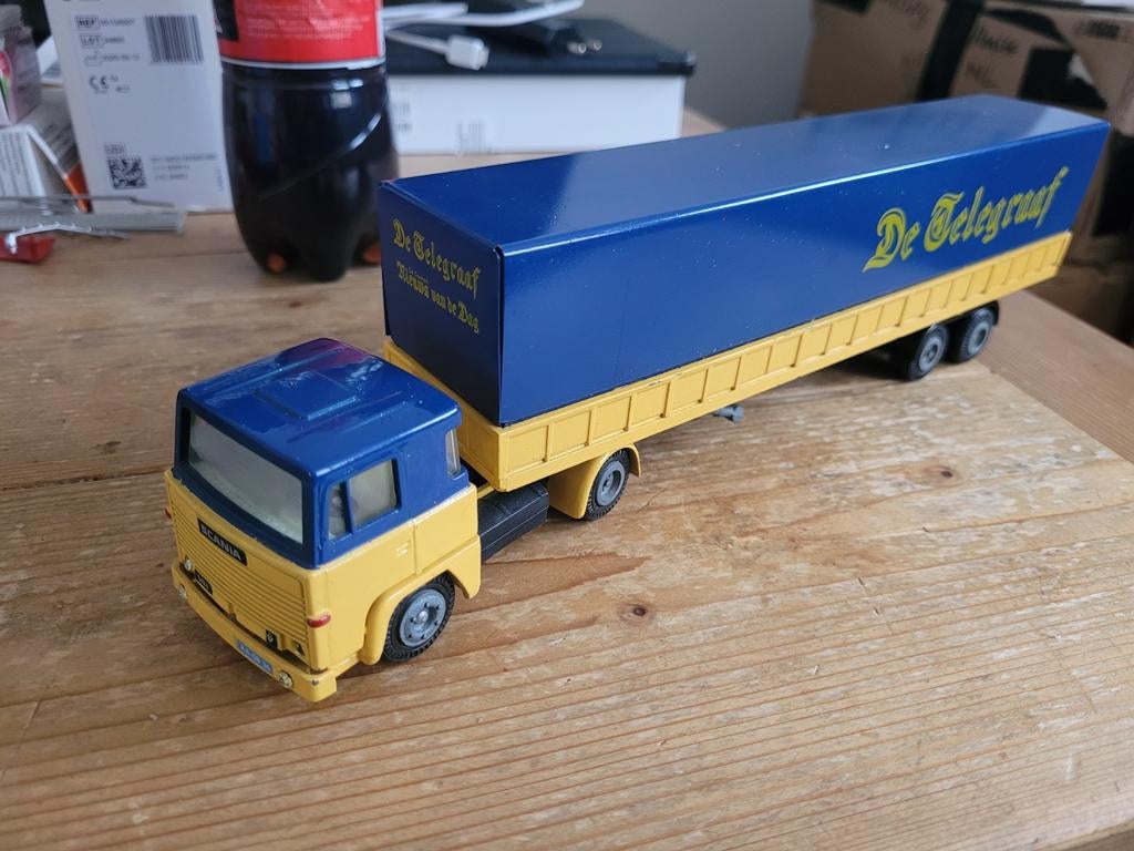 Scania oplegger telegraaf, Hobby en Vrije tijd, Modelauto's | 1:50, T, Nieuw, T, Tekno