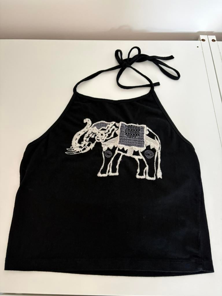 Brandy Melville crop top, Kleding | Dames, Tops, Zwart, Ophalen of Verzenden, Zo goed als nieuw, Maat 36 (S)