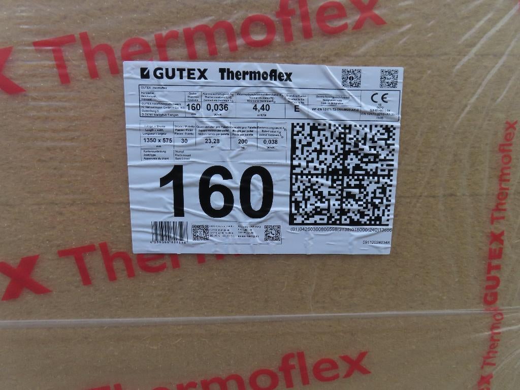 GUTEX Thermoflex 160 mm - houtwol isolatie, Doe-het-zelf en Verbouw, Isolatie en Afdichting, Overige materialen, 12 cm of meer