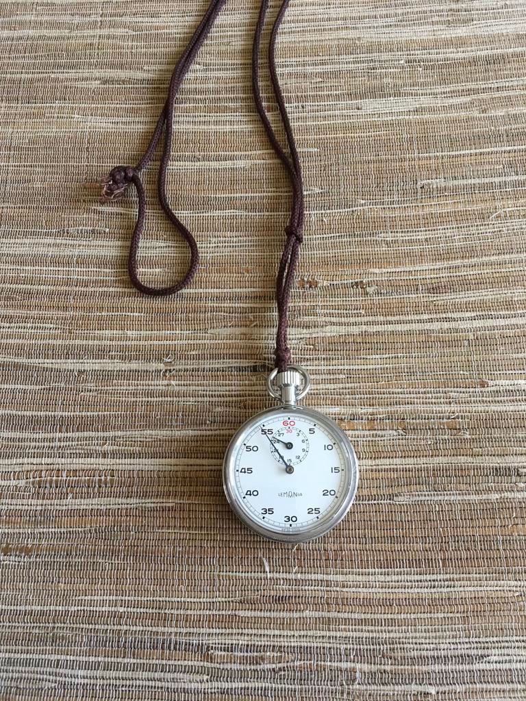 Vintage stopwartch lemania, Overige merken, Zakhorloge, Staal, 1960 of later