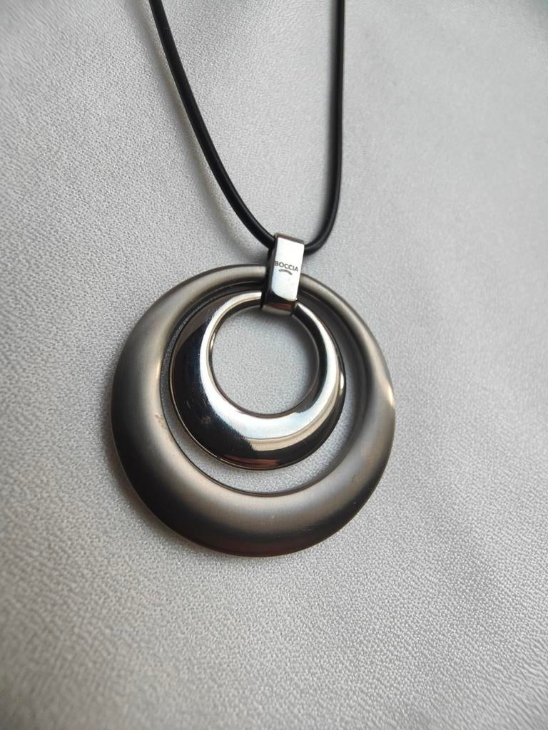 Boccia Titanium ketting, Met hanger, Nieuw, Ophalen of Verzenden, Zilver