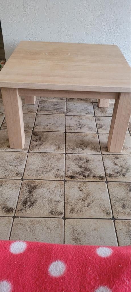 massief eiken salontafel, Huis en Inrichting, Tafels | Salontafels, Ophalen, 100 tot 150 cm, Eikenhout, 50 tot 100 cm