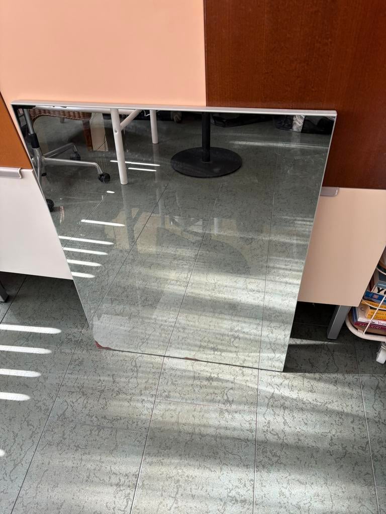 Spiegel douche badkamer 80 x 60 cm, Ophalen, Gebruikt, Minder dan 100 cm, Rechthoekig