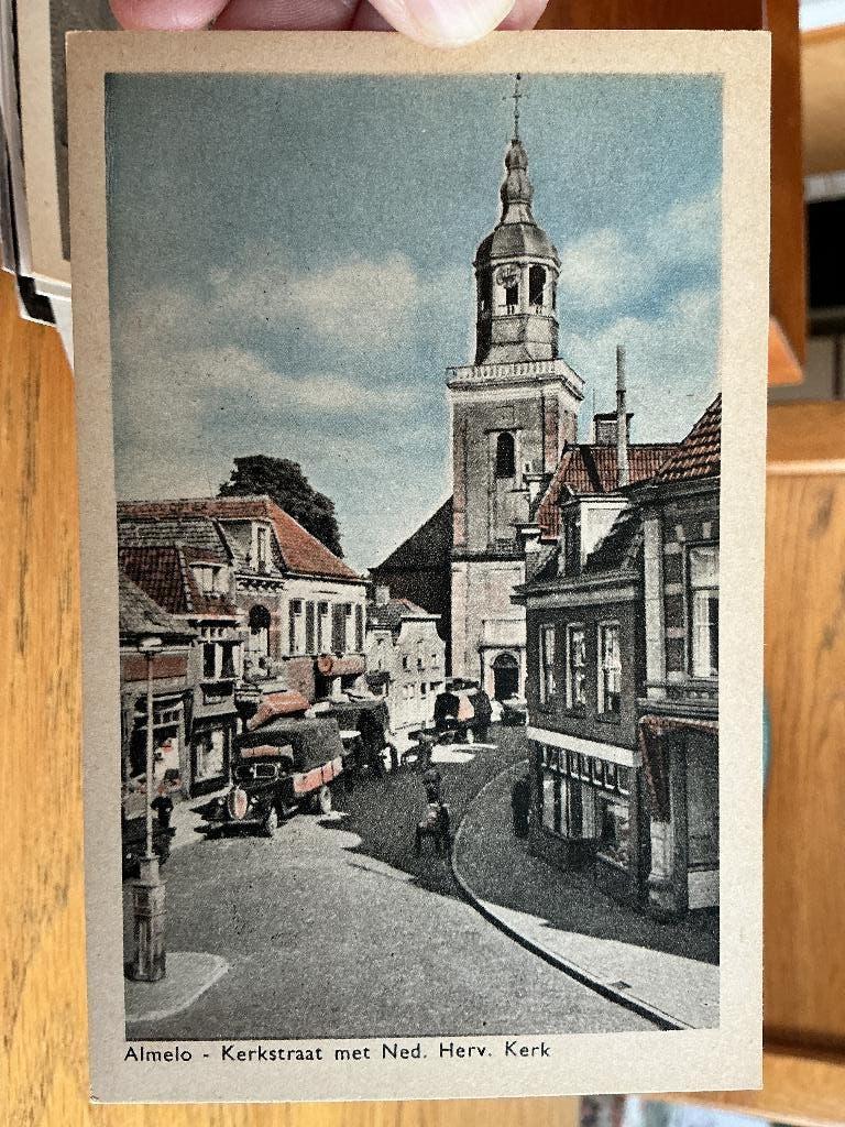 Almelo Kerkstraat, Verzenden, 1940 tot 1960, Ongelopen, Overijssel