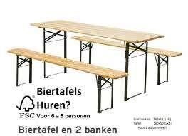 Biertafel Picknicktafel Bierbank Huren, Ophalen, Zo goed als nieuw, Overige