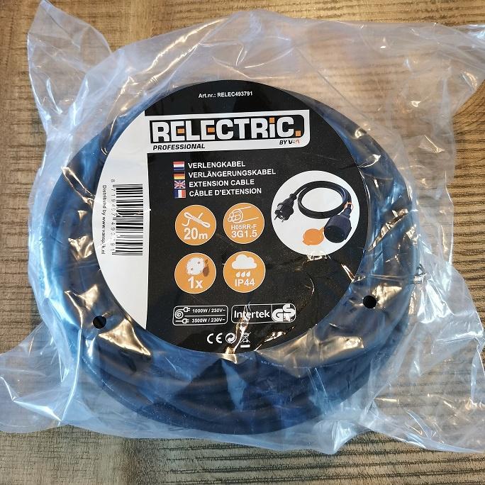 Verlengsnoer 20m  - 230V - Zeer goede kwaliteit, Ophalen of Verzenden, Nieuw, Kabel of Snoer