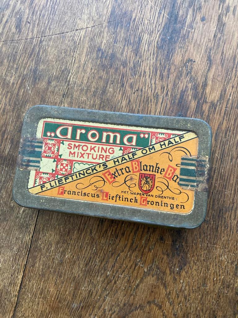 Vintage Aroma Tabaksblik F. Lieftinck Groningen, Verzenden, Gebruikt, Overige, Overige merken