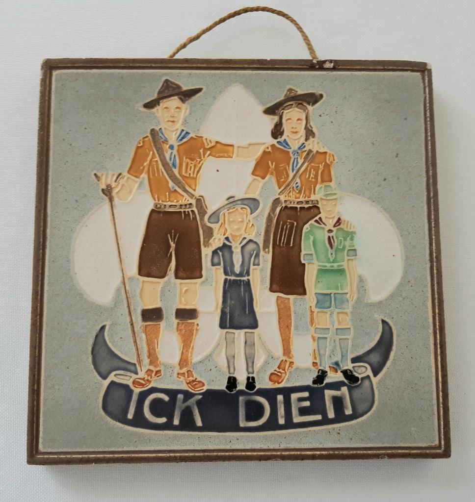 Scouting Tegel Ick Dien Westraven Utrecht 1950, Ophalen of Verzenden, Gebruikt, Embleem, Speld of Insigne