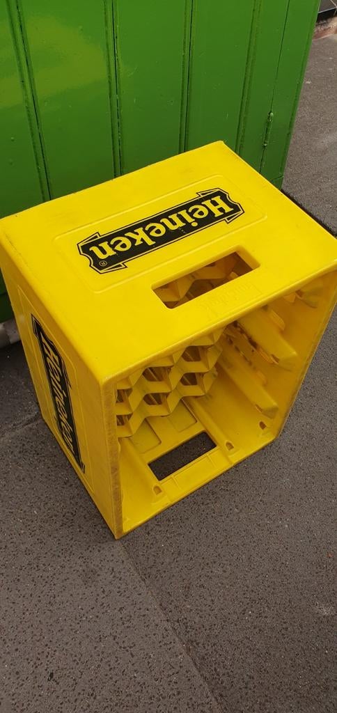 Vintage geel origineel Heineken kratje, Ophalen of Verzenden, Heineken