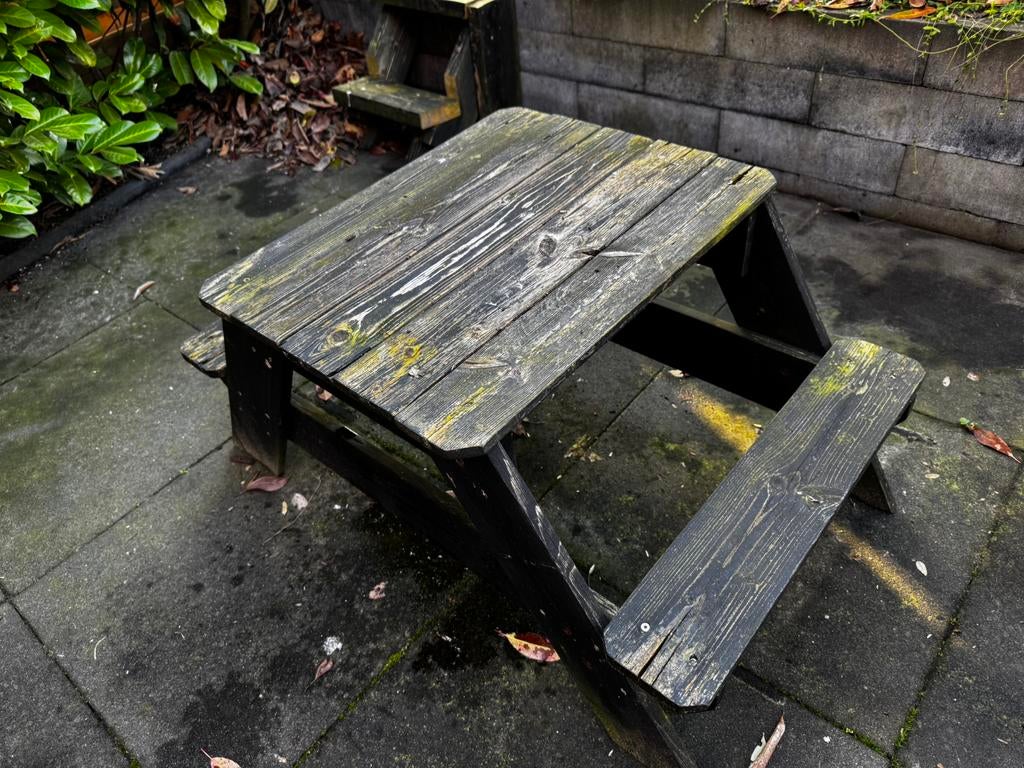 Picknicktafel voor kinderen, Ophalen, Zo goed als nieuw, Rechthoekig, Hout