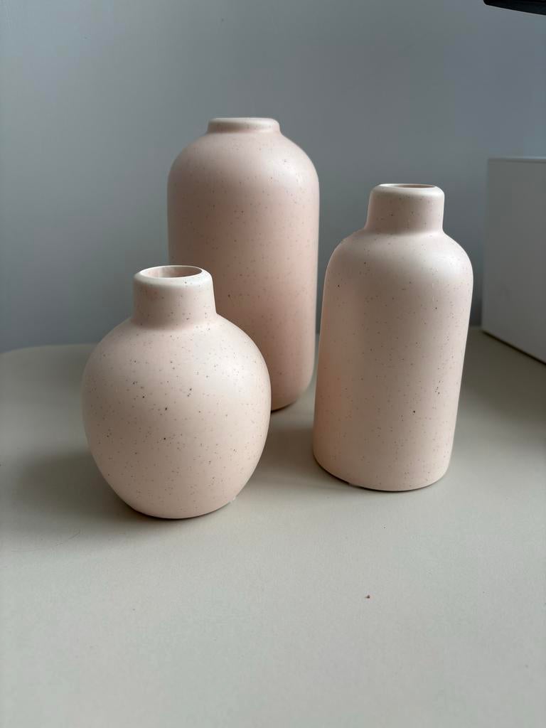 Bloomon vazen set van 3 - Nieuw, Huis en Inrichting, Woonaccessoires | Vazen, Overige kleuren, Aardewerk of Porselein, Nieuw, Ophalen of Verzenden