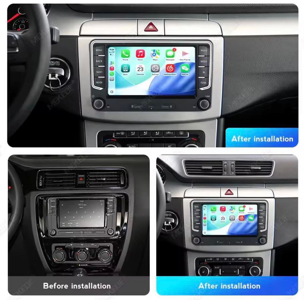VW auto radio navigatie Bluetooth CarPlay Android auto, Auto diversen, Autoradio's, Nieuw, Ophalen of Verzenden