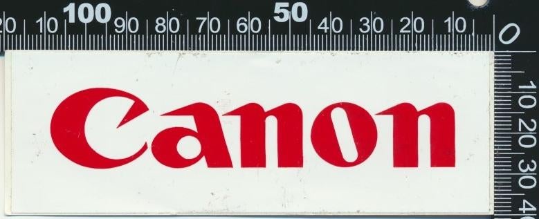 Sticker: Canon (2 - Klein), Ophalen of Verzenden, Zo goed als nieuw, Bedrijf of Vereniging