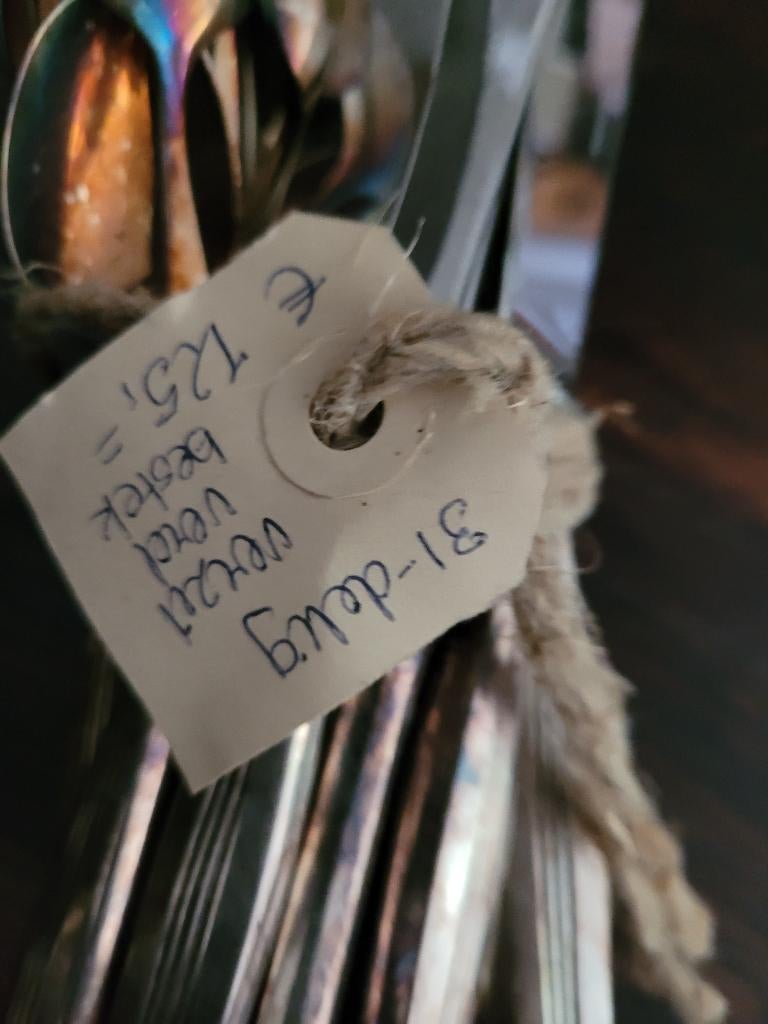 Lotje  bijna antiek bestek zwaar verzilverd 31-delig, Ophalen of Verzenden