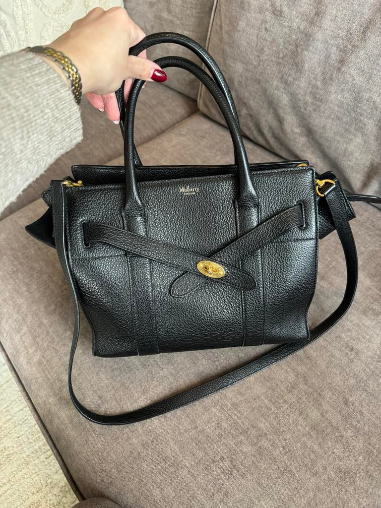 Mulberry Zipped Bayswater small/medium met strap, Verzenden, Zo goed als nieuw, Handtas