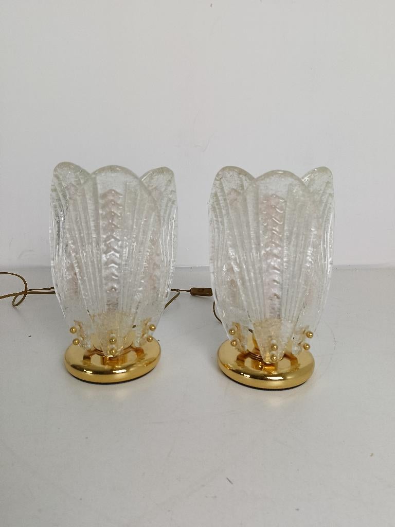 Italian Murano Glass Petali Table Lamp, 1970s, Ophalen of Verzenden
